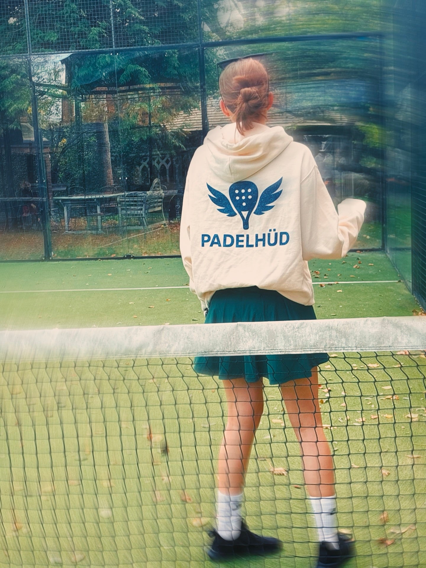 Le Smash Organic Hoodie - Blue embroidery