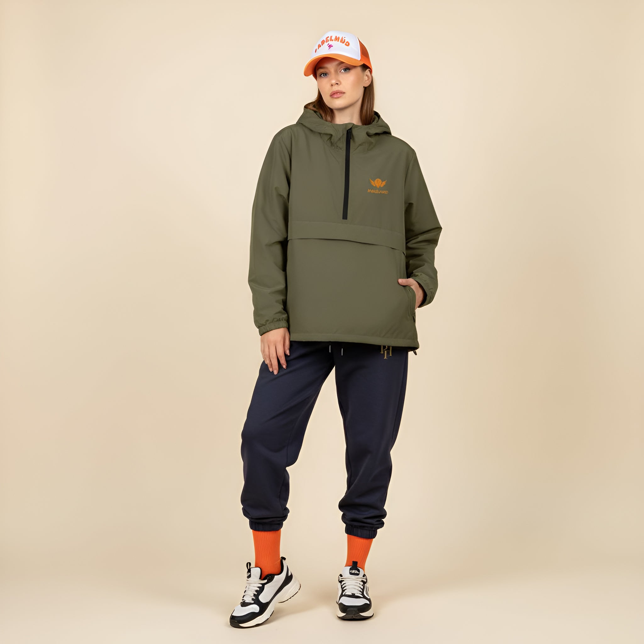 Padel Court- to - Cafe Joggers - Orange Logo