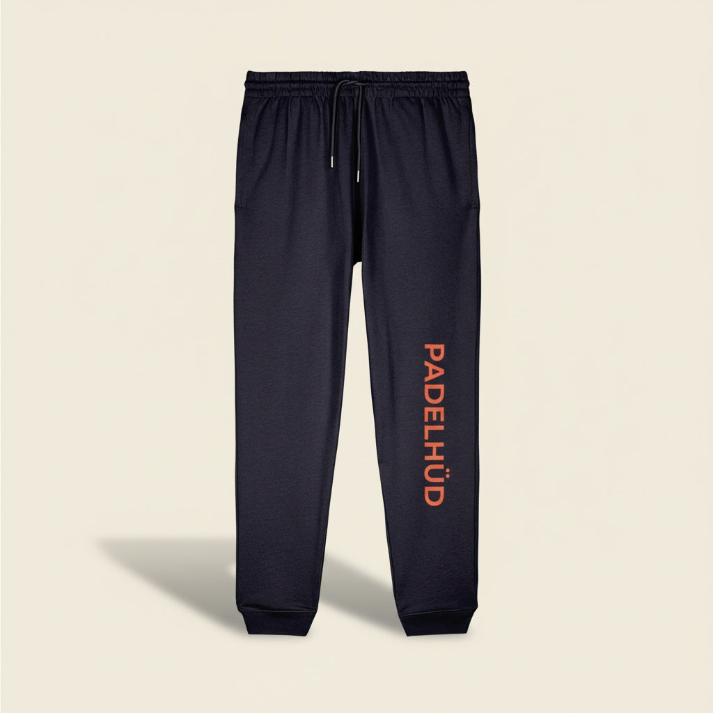 Padel Court- to - Cafe Organic Cotton Joggers - Orange Logo