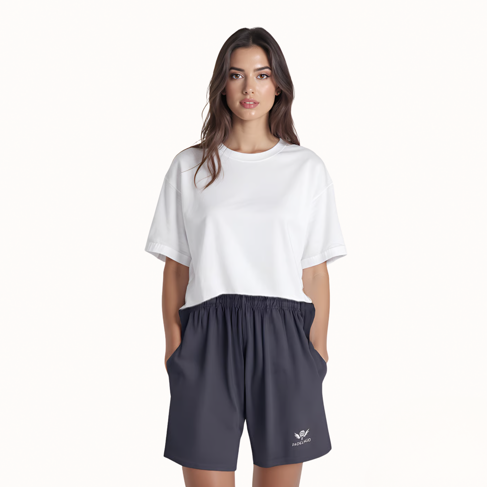 The Match Padel Short in Navy and White