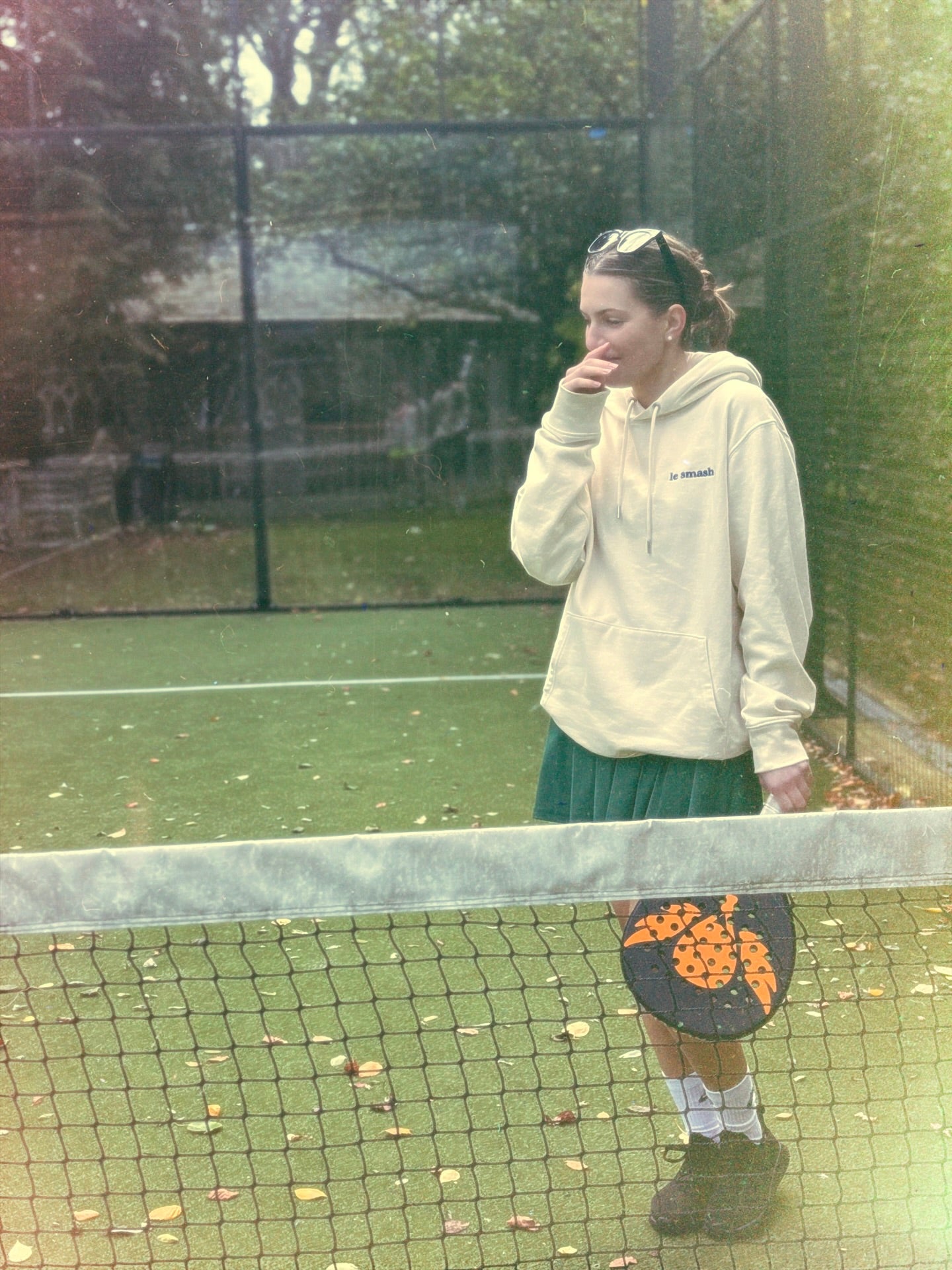 Le Smash Organic Hoodie - Blue embroidery