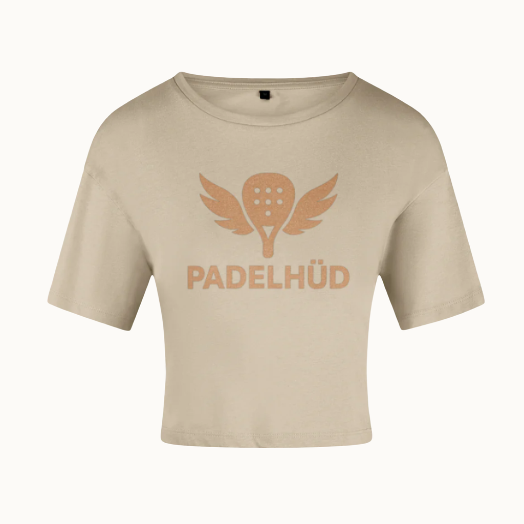 The Sunset Serve Crop Padel Tee