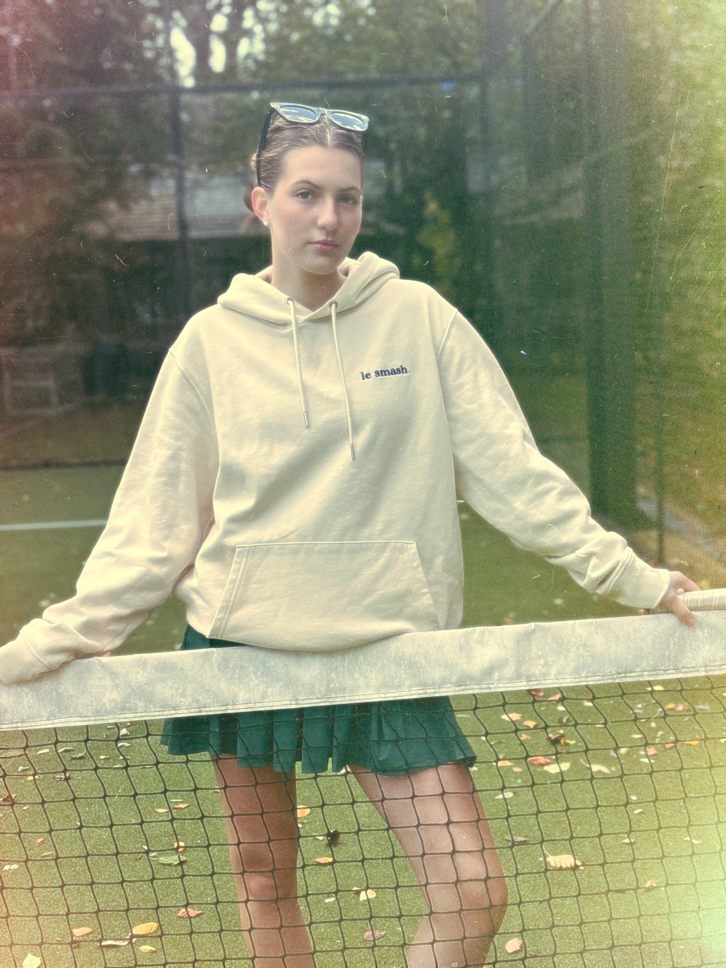 Le Smash Organic Hoodie - Blue embroidery