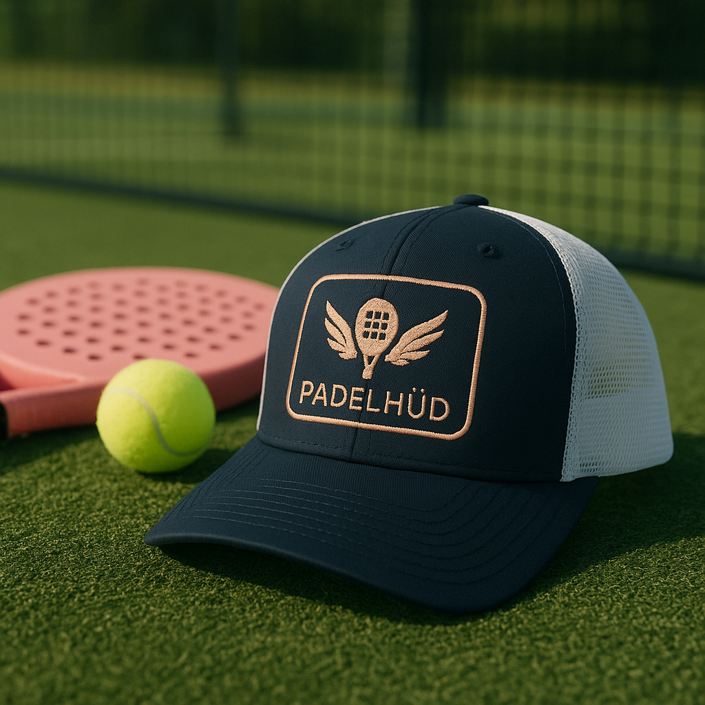 THE ORIGINAL – PADELHÜD LOGO TRUCKER - ROSE GOLD EMBROIDERY