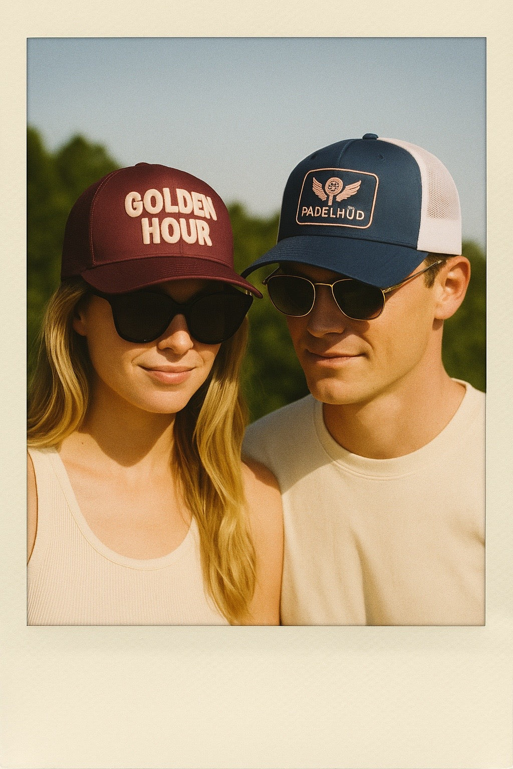 THE ORIGINAL – PADELHÜD LOGO TRUCKER - ROSE GOLD EMBROIDERY