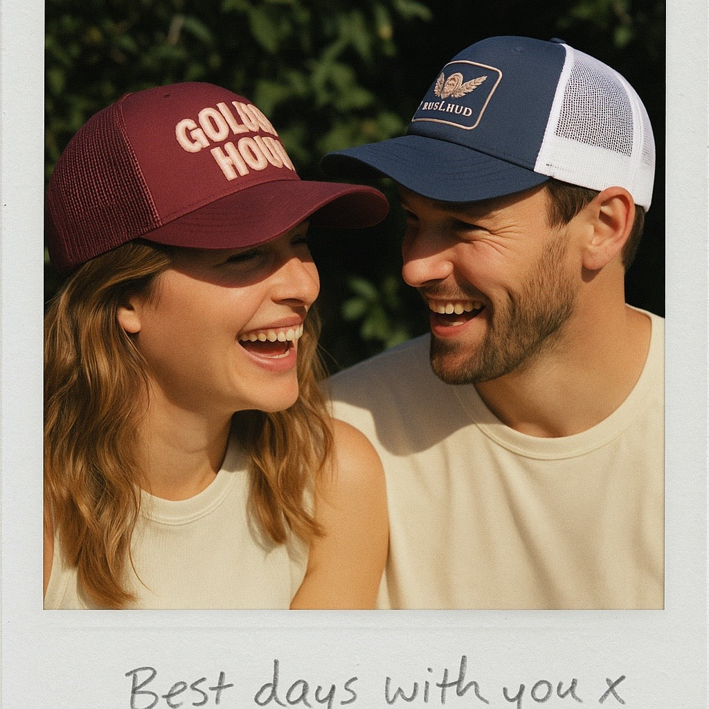 THE ORIGINAL – PADELHÜD LOGO TRUCKER - ROSE GOLD EMBROIDERY