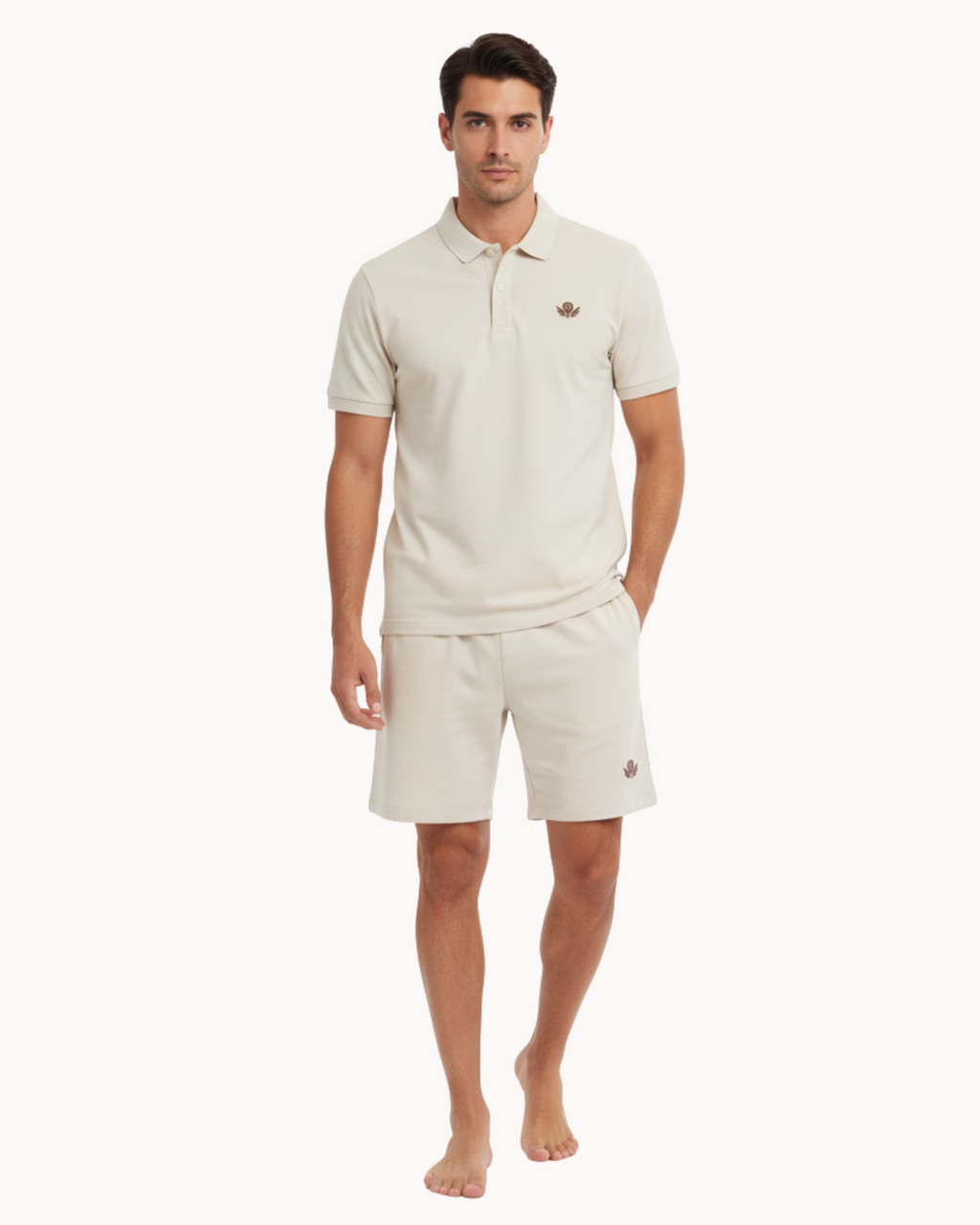 Padelhüd Men's Organic Cotton Polo - Burgundy Crest
