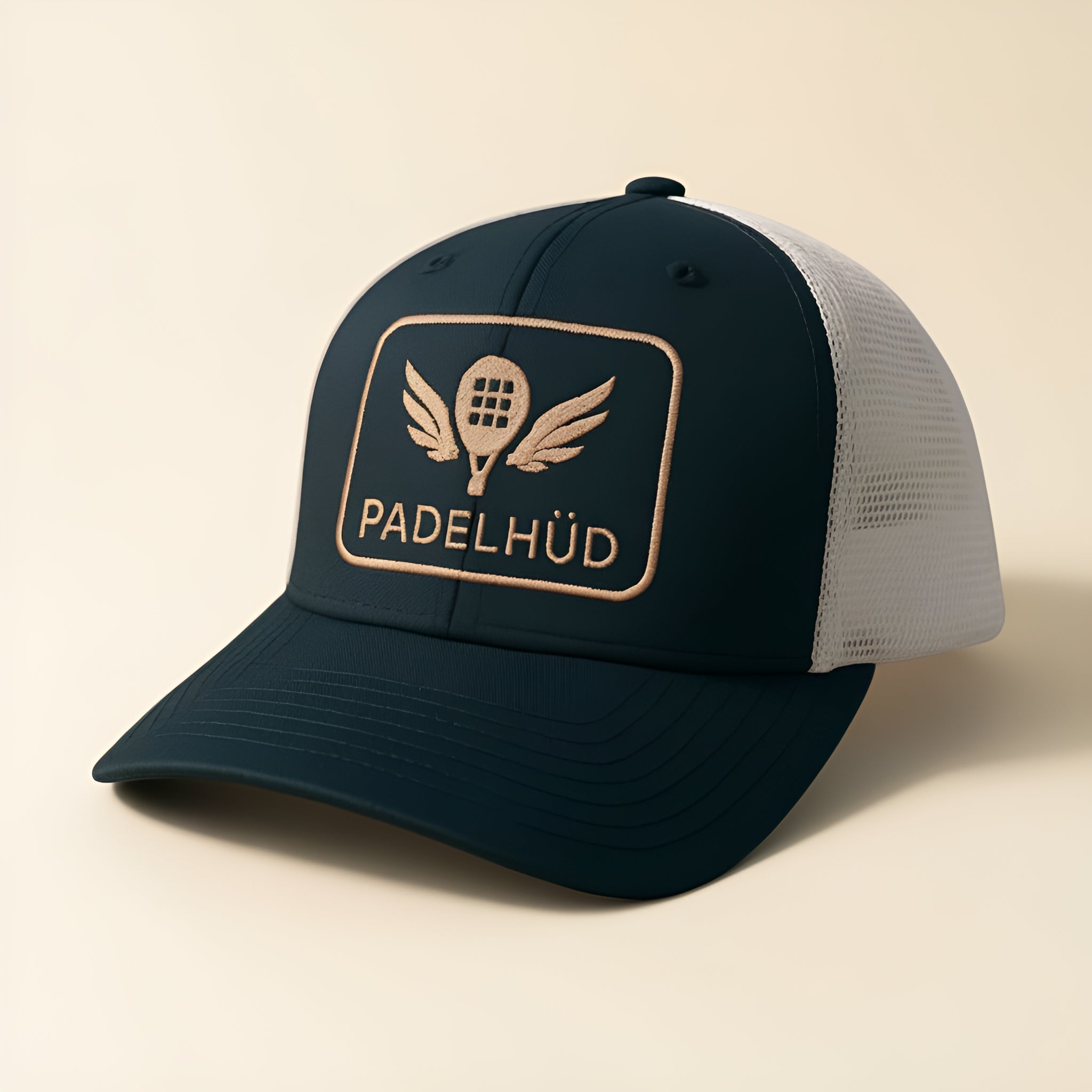 THE ORIGINAL – PADELHÜD LOGO TRUCKER - ROSE GOLD EMBROIDERY