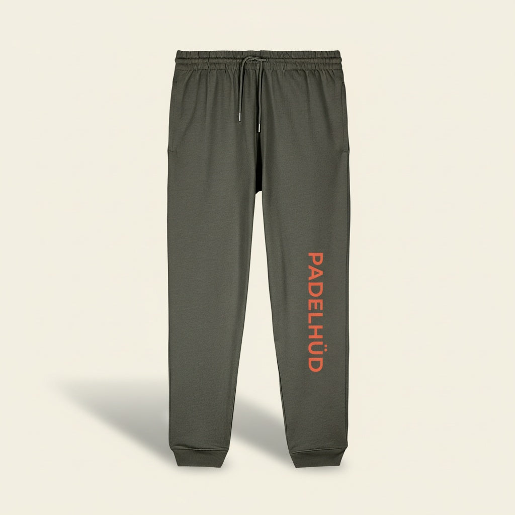 Padel Court- to - Cafe Organic Cotton Joggers - Orange Logo
