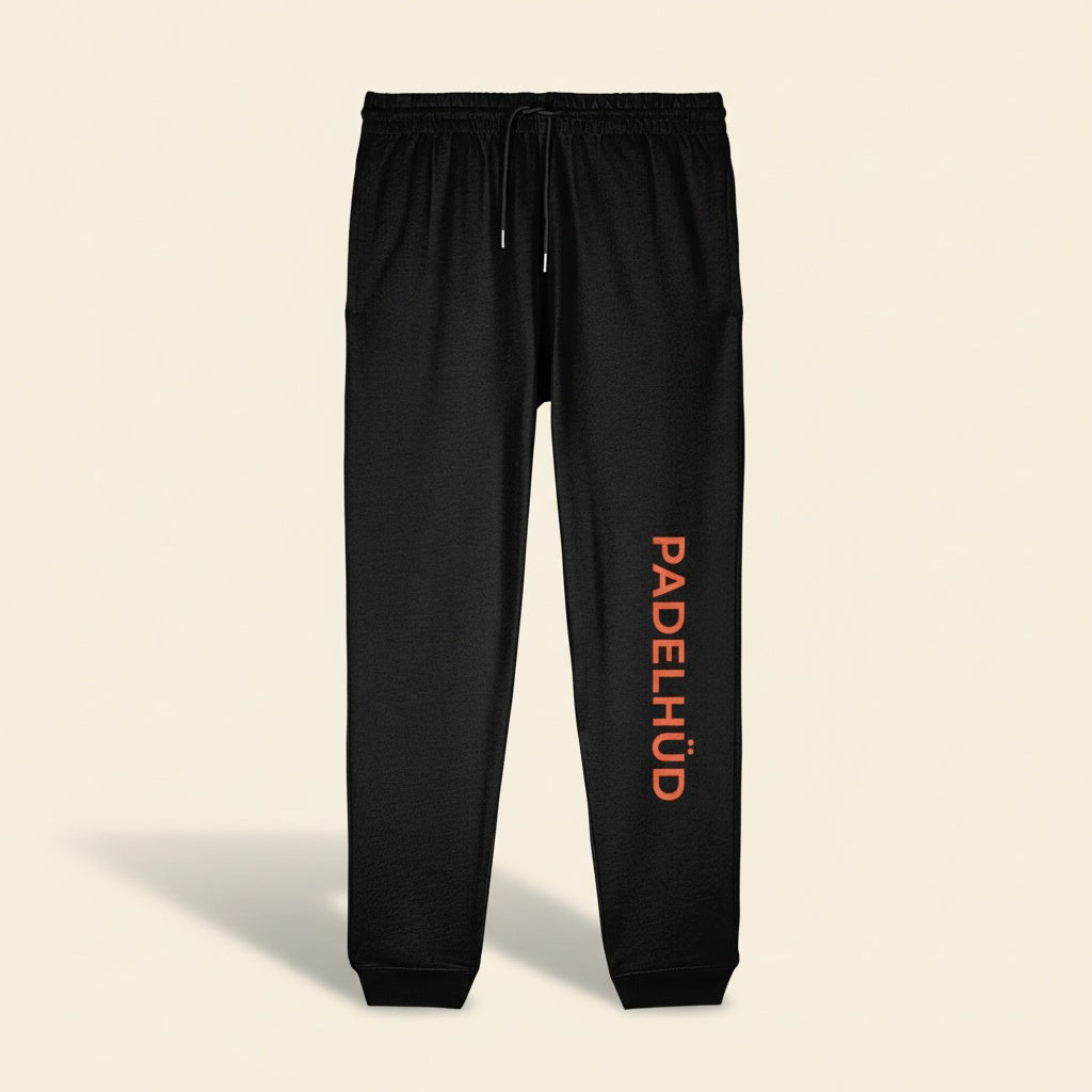 Padel Court- to - Cafe Organic Cotton Joggers - Orange Logo