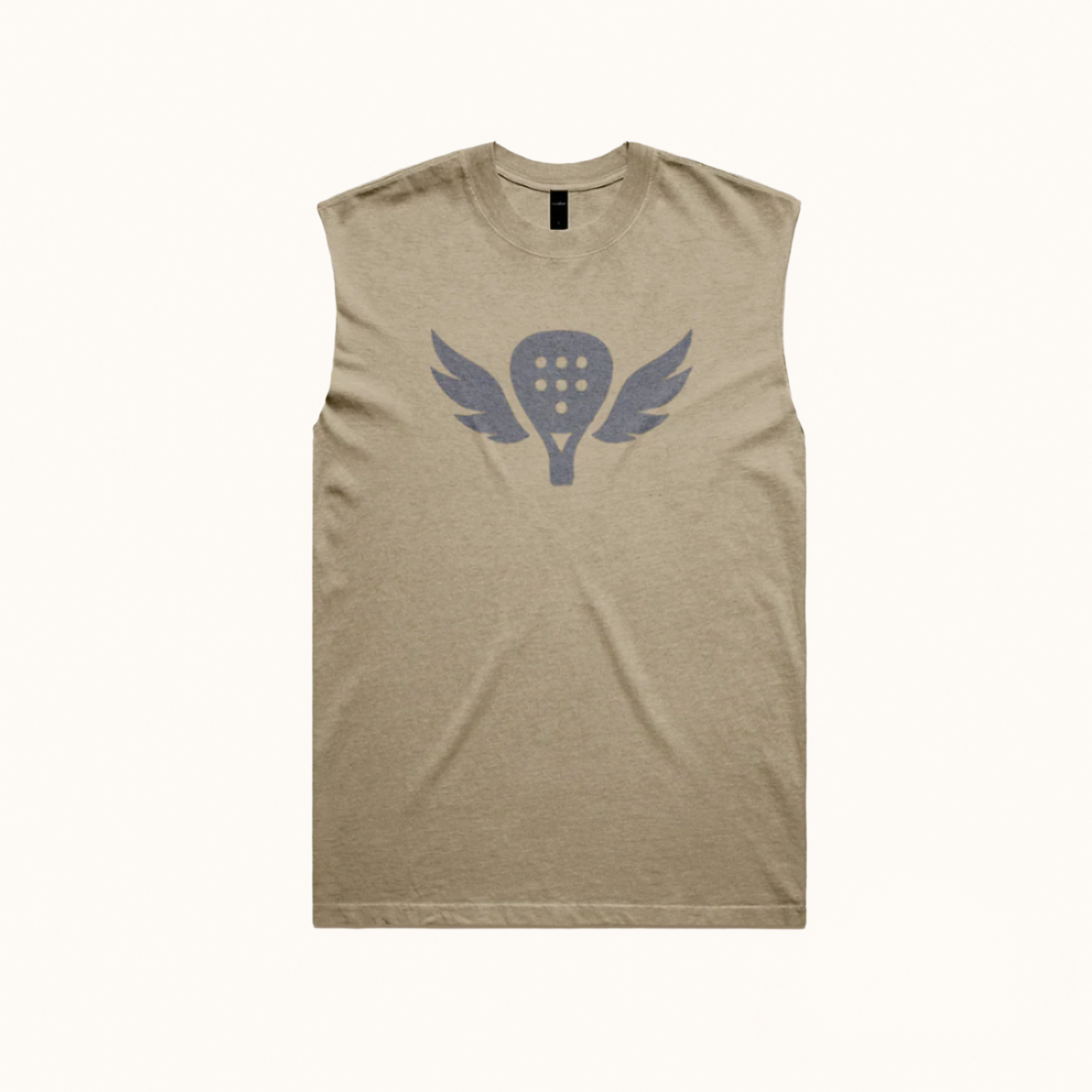 The Faded Serve Tank – Mottled Navy | Logo Only