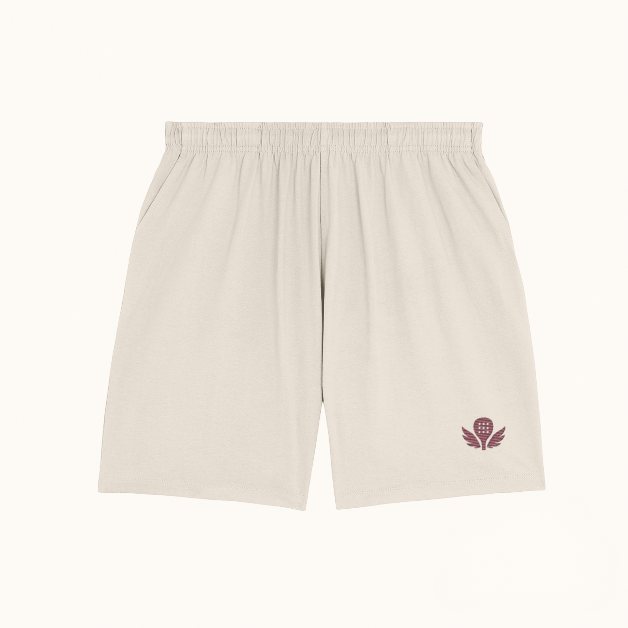The Court Classic Shorts – Cream with Padelhüd Burgundy Crest