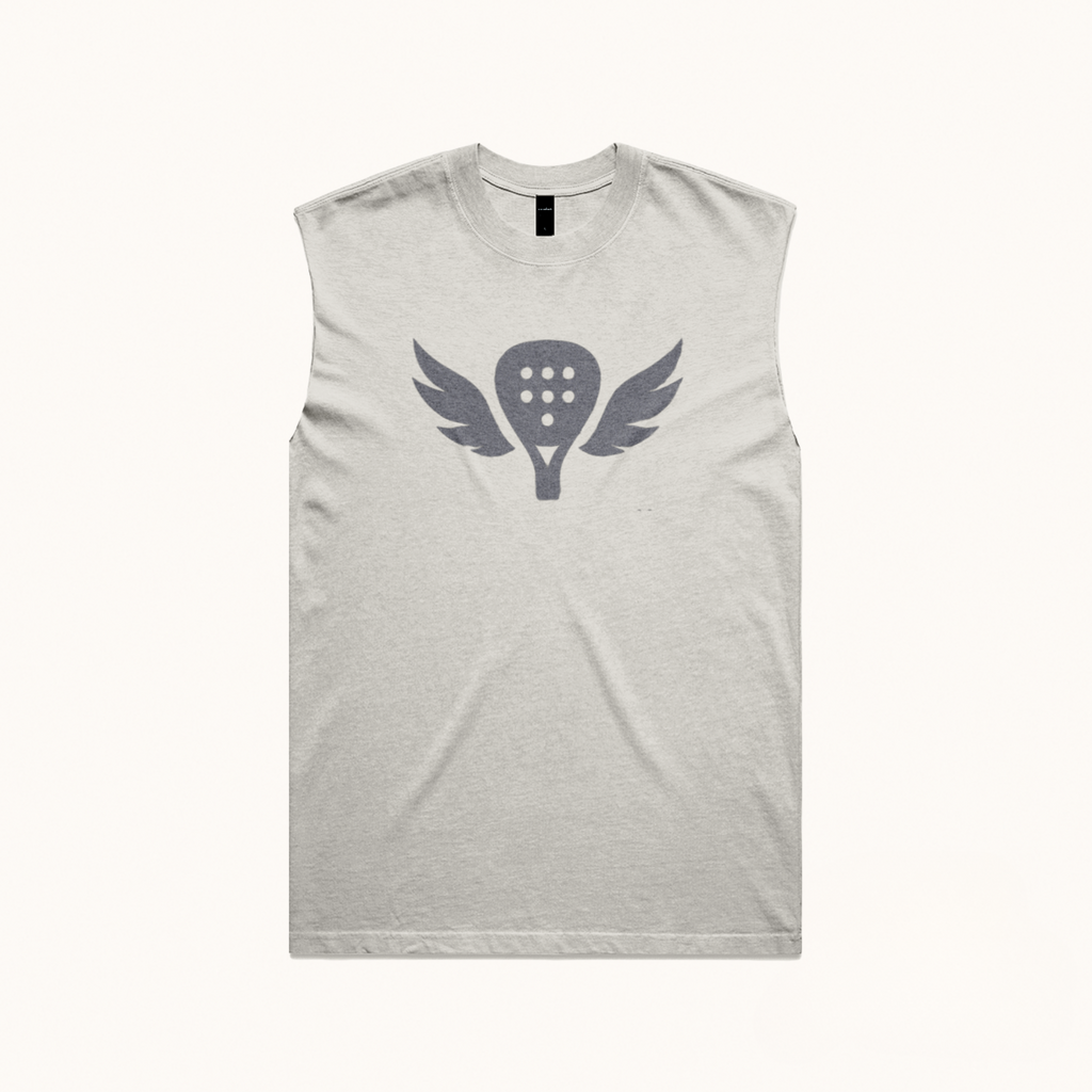 The Faded Serve Tank – Mottled Navy | Logo Only
